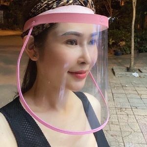 Pink face shield mask